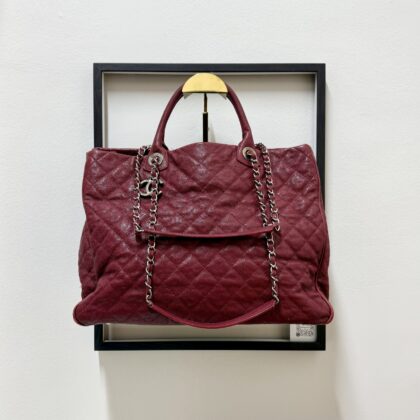 Chanel Shiva 2way Shoulder Chain Tote in Red Caviar SHW