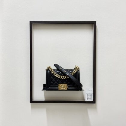 Chanel Small Boy Black Lambskin GHW