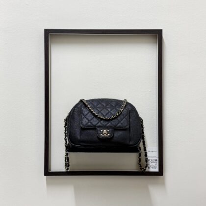 Chanel Front Pocket Camera Bag Black Caviar GHW