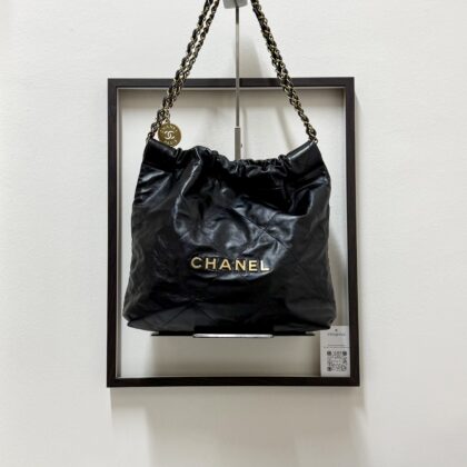Chanel 22 Small Black Calfskin GHW