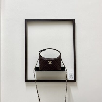 Chanel 25A Small Hobo Dark Burgundy Caviar LGHW