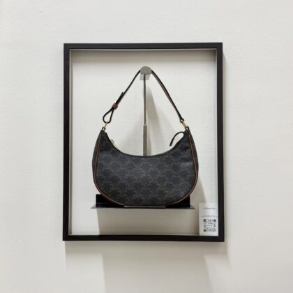 Celine Ava Triomphe Canvas/Calfskin Tan GHW