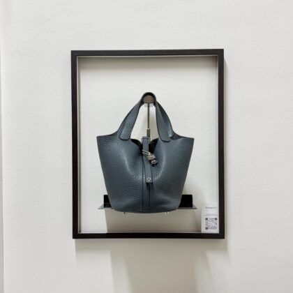 Hermes Picotin 18 Ardoise Clemence PHW