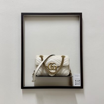 Gucci Marmont Small White Calfskin GHW