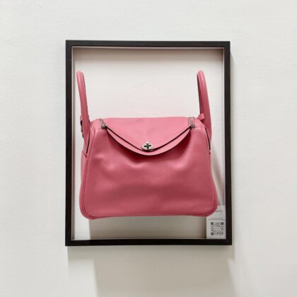 Hermes Lindy 30 Rose Azalea Evercolor PHW