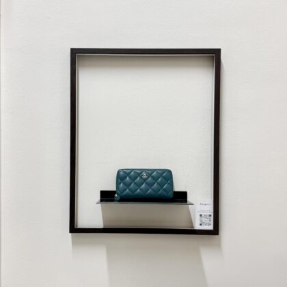 Chanel Medium Zippy Wallet 15.5cm Green Caviar SHW