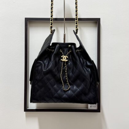 Chanel 25 Medium Black Caviar GHW