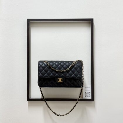 Chanel Medium CF Black Caviar GHW