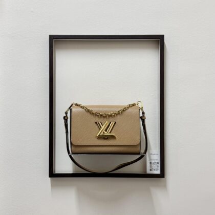 LV Twist MM Epi Leather Beige GHW