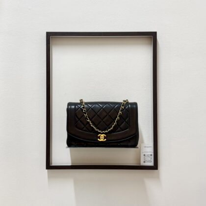 Chanel Vintage Medium Diana Black Lambskin 24K GHW
