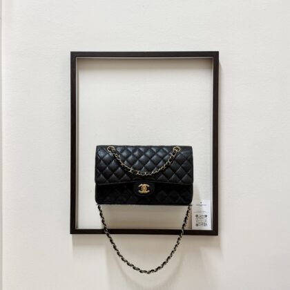 Chanel Medium CF Black Caviar GHW