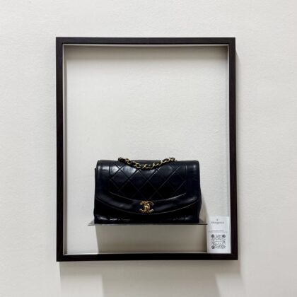 Chanel Small Diana Black Lambskin 24K GHW
